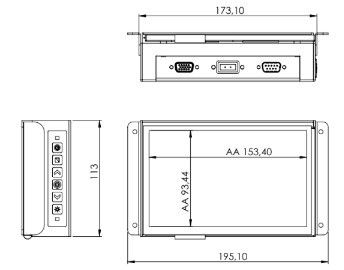 OF700 is a 7 inches WVGA monitor (800 x 480 px),  built with a slim frame and reduced depth - Inelmatic