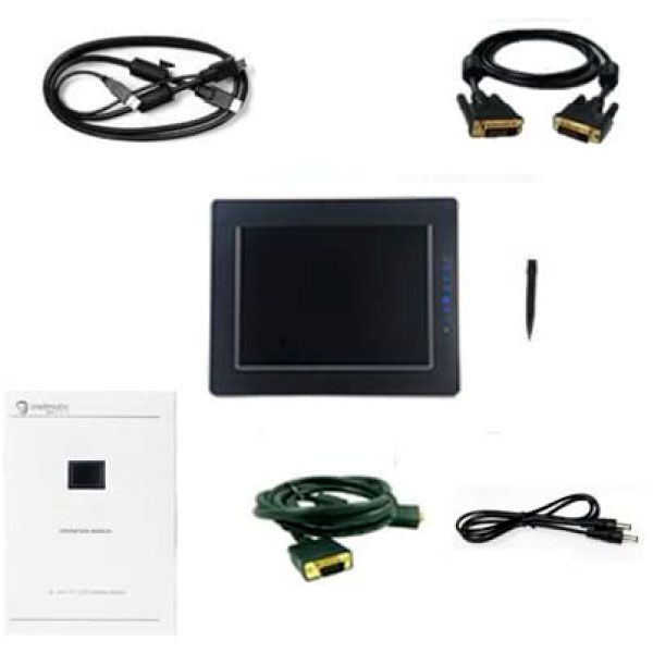 MAF1200 is a XGA 12" inch rugged milling metal frame monitor - Inelmatic