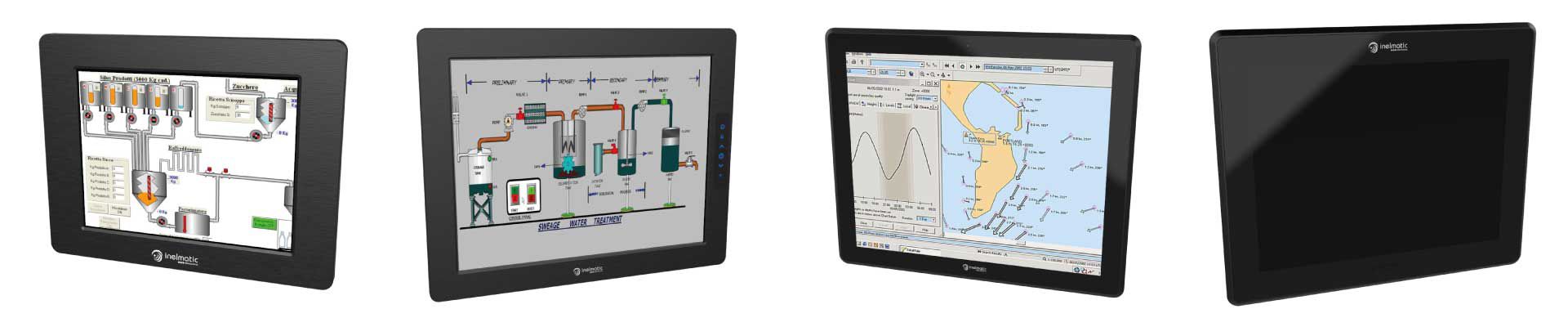 Rugged milling metal frame industrial displays - Inelmatic