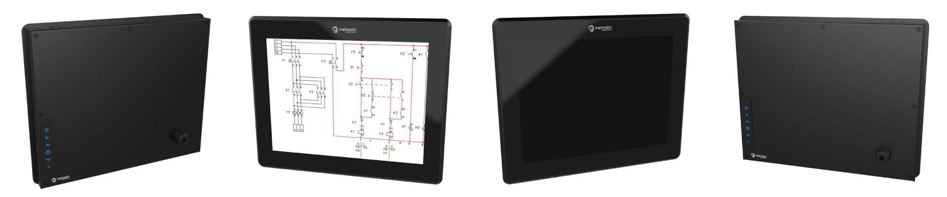 Industrial rugged metal frame monitor - Inelmatic