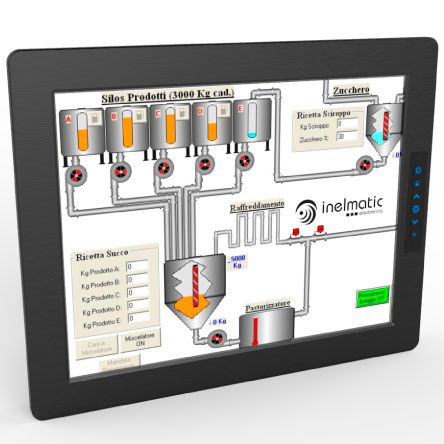 MAF1500 is a XGA 15" inch rugged milling metal frame monitor with waterproof function - Inelmatic