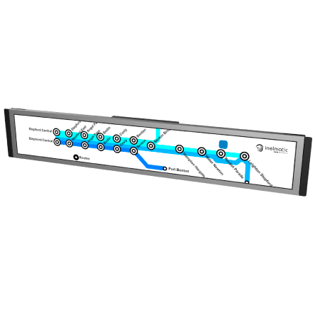 36 inches open frame metro stops Information screen display - Inelmatic