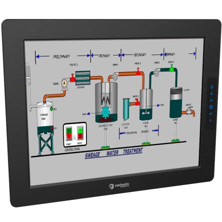 MAF1500 is a XGA 15" inch rugged milling metal frame monitor with waterproof function - Inelmatic