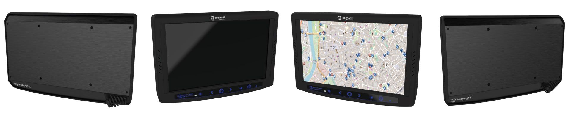 XF700 7 inches XVGA rugged vehicle transportation police car firefighter truck monitor - Inelmatic