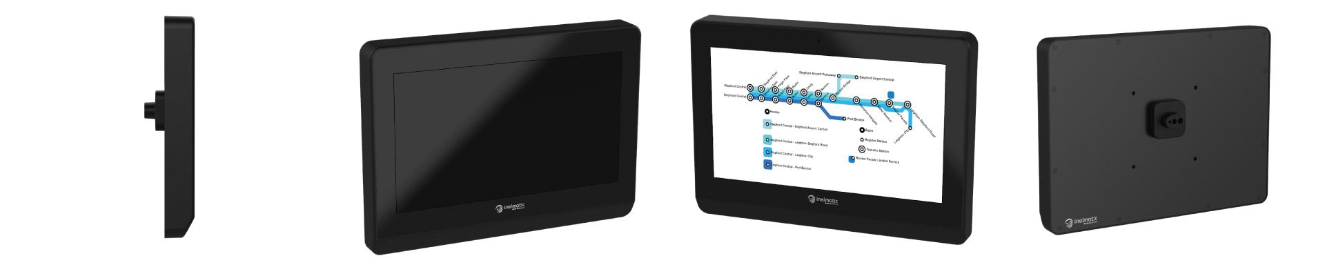 XF101 10 inches WSVGA rugged vehicle transportation bus train railway metro subway driver monitor - Inelmatic